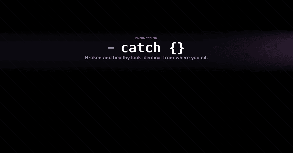 Where do the errors go when nobody is watching?
